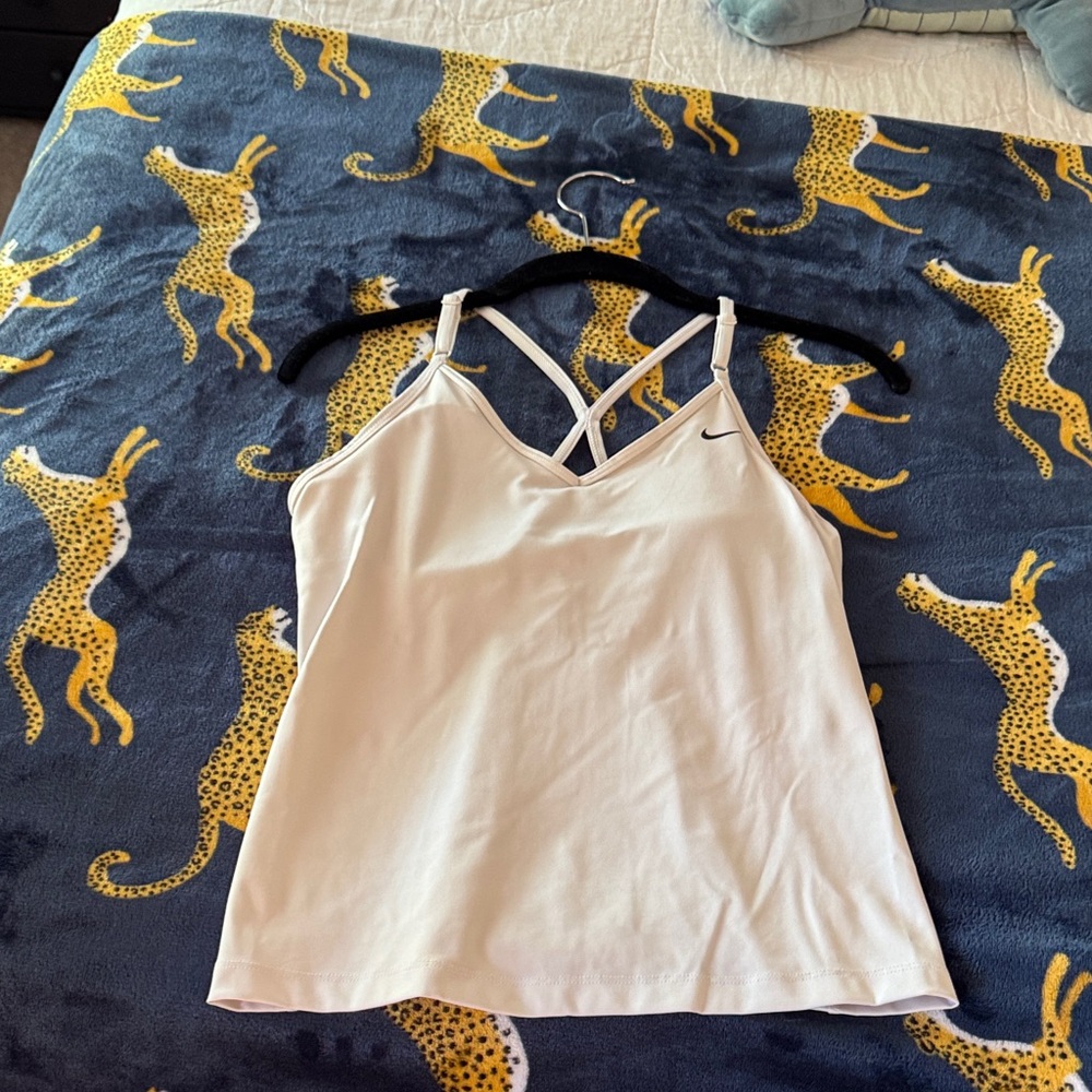 Nike White Thin Strap Tank Top